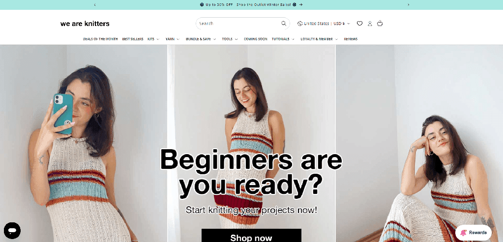 Knitting Brand Website Design